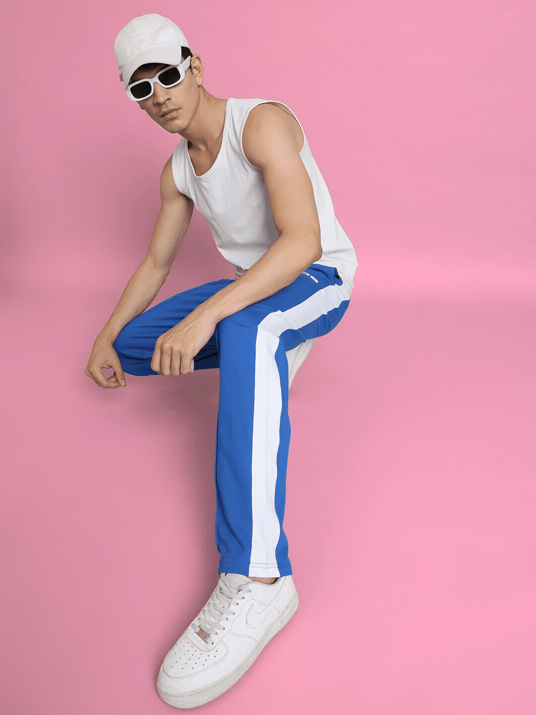 SIDE SEAM PLATED JOGGERS ROYAL BLUE - JOGGER