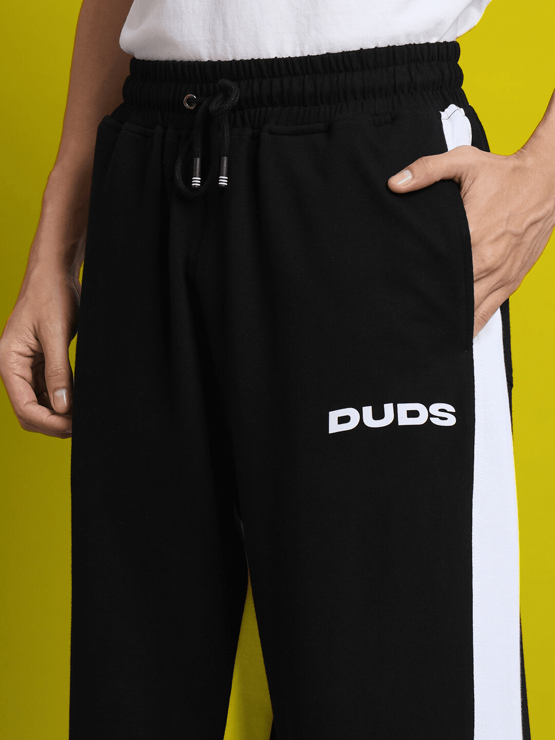 SIDE SEAM BAGGY COTTON JOGGER BLACK - JOGGER