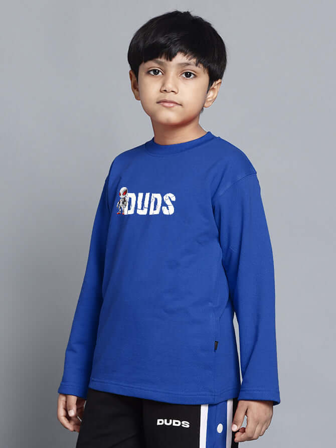 SPIDERROBO SWEATSHIRT FOR BOYS AND GIRLS BLUE - KIDS SWEATSHIRT