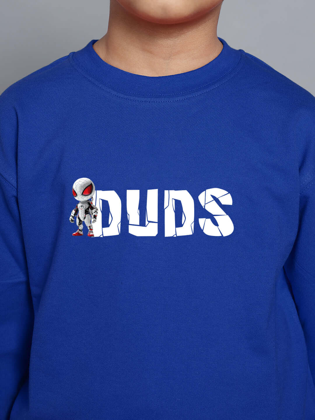 SPIDERROBO SWEATSHIRT FOR BOYS AND GIRLS BLUE - KIDS SWEATSHIRT