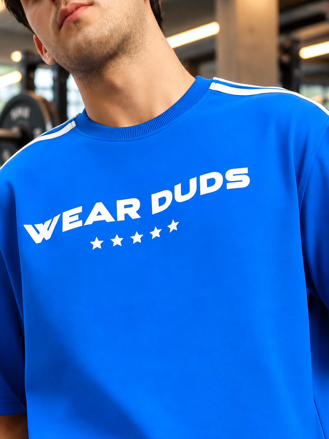 STAR JUMPER OVER-SIZED T-SHIRT ROYAL BLUE - Wearduds, view 4