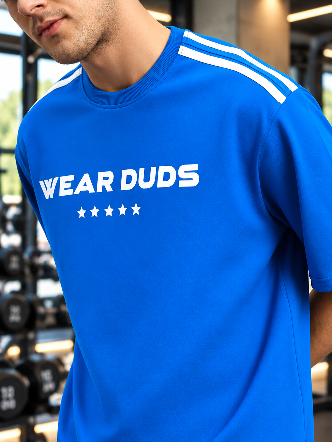 STAR JUMPER OVER-SIZED T-SHIRT ROYAL BLUE - Wearduds, view 5