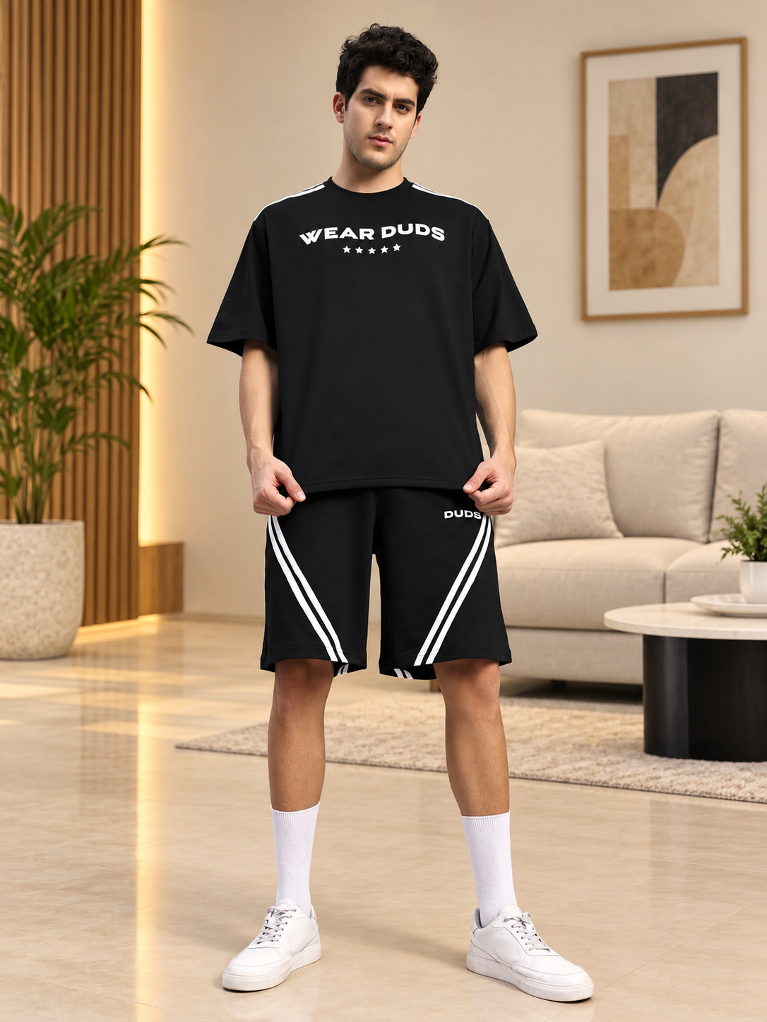 STAR JUMPER SUMMER CO-ORD SET BLACK