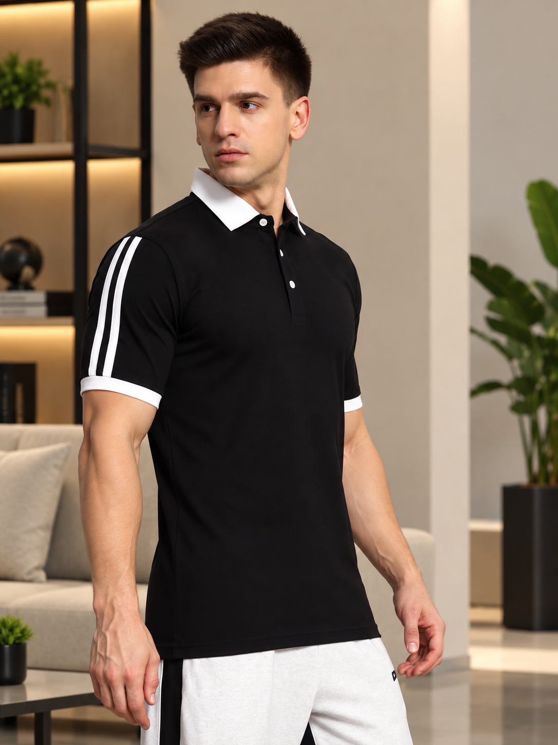 STAUNCH POLO REGULAR FIT T-SHIRT BLACK