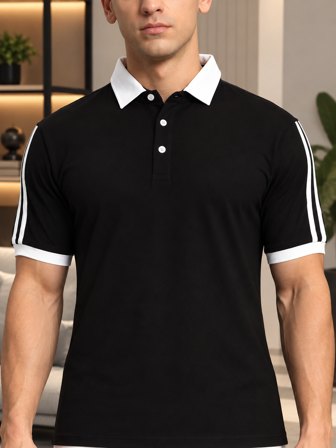 STAUNCH POLO REGULAR FIT T-SHIRT BLACK
