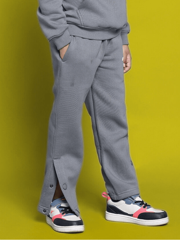 TABBY FLEECE PANT FOR BOYS GIRLS GREY - KIDS JOGGER