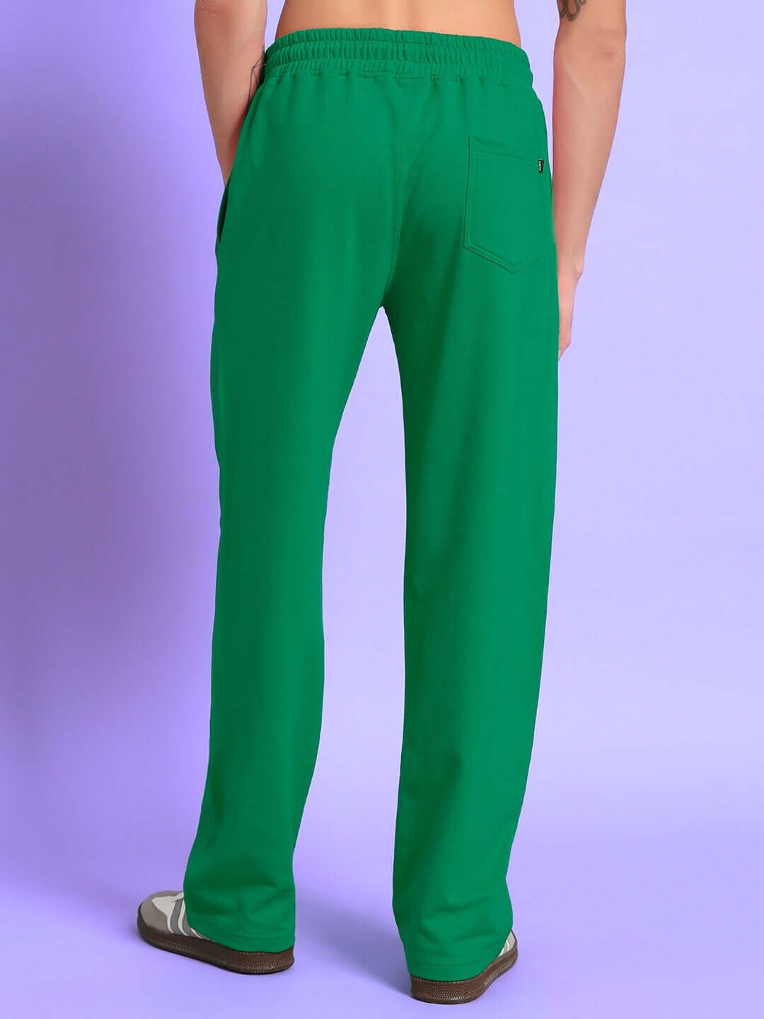 Rear view of TRIBAL STRONG SENSE JOGGER GREEN showcasing premium cotton blend fabric and stylish design.