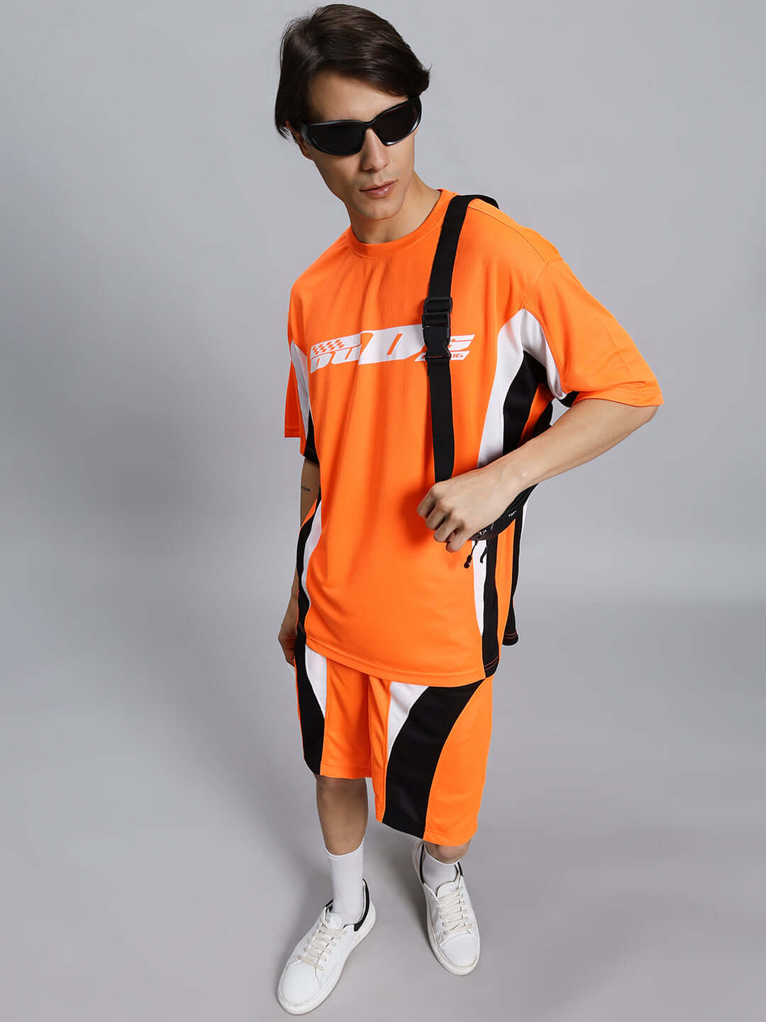 FIFA COLORBLOCK CO-ORD SET ORANGE  made from sports polyester, perfect for sports, featuring a modern design and comfortable fit.