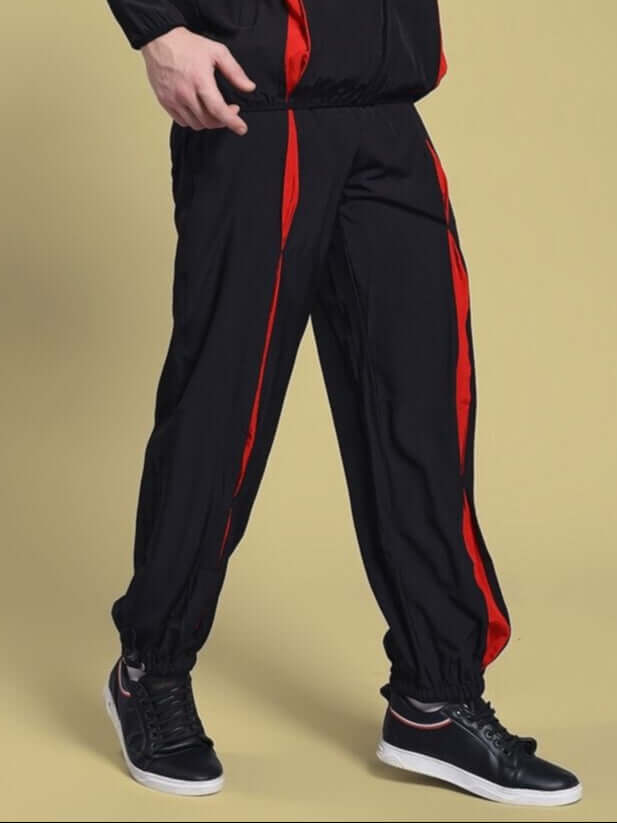 UNISON RELAXED-FIT JOGGERS BLACK RED for kids offering comfort and style with a relaxed fit.