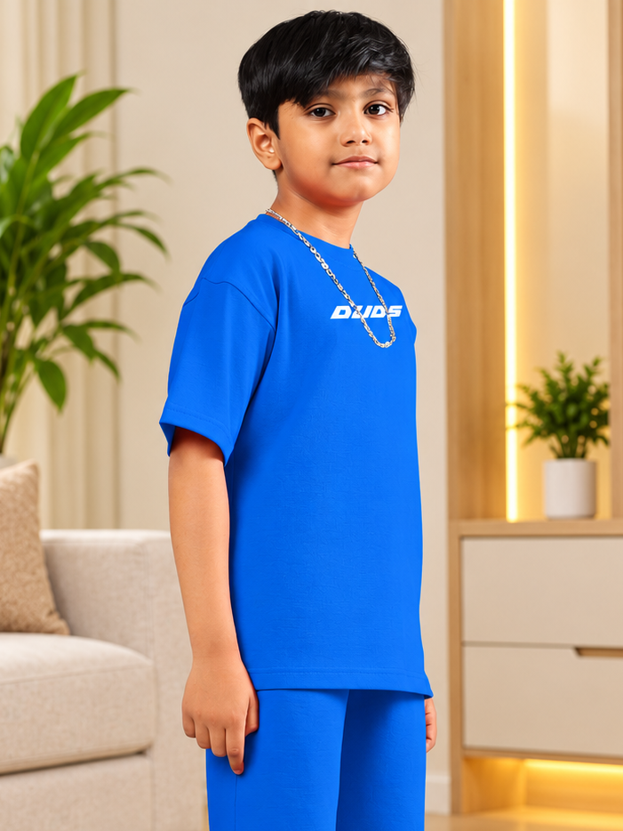 VICTORY T-SHIRT FOR BOYS GIRLS R-BLUE - Wearduds, view 3