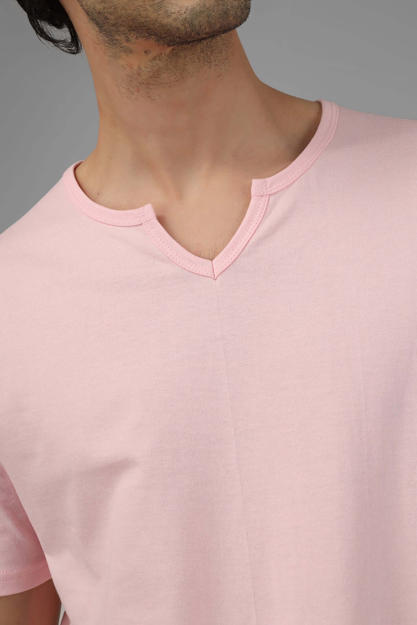 Viking regular fit T-shirt in baby pink, 100% cotton, bio-washed, premium fabric, ideal for casual wear, made in India.