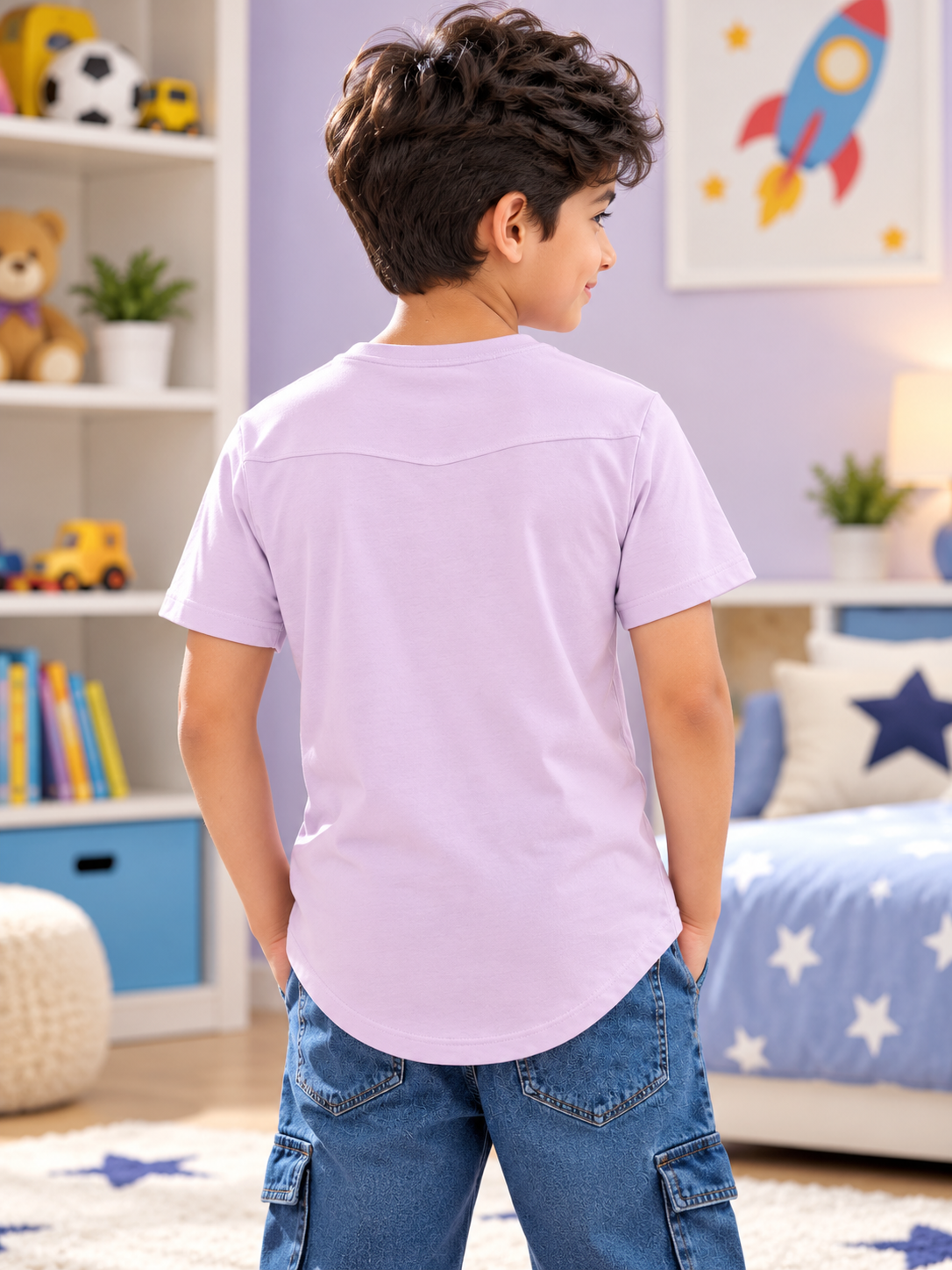 VIKING REGULAR T-SHIRT FOR BOYS GIRLS LILAC