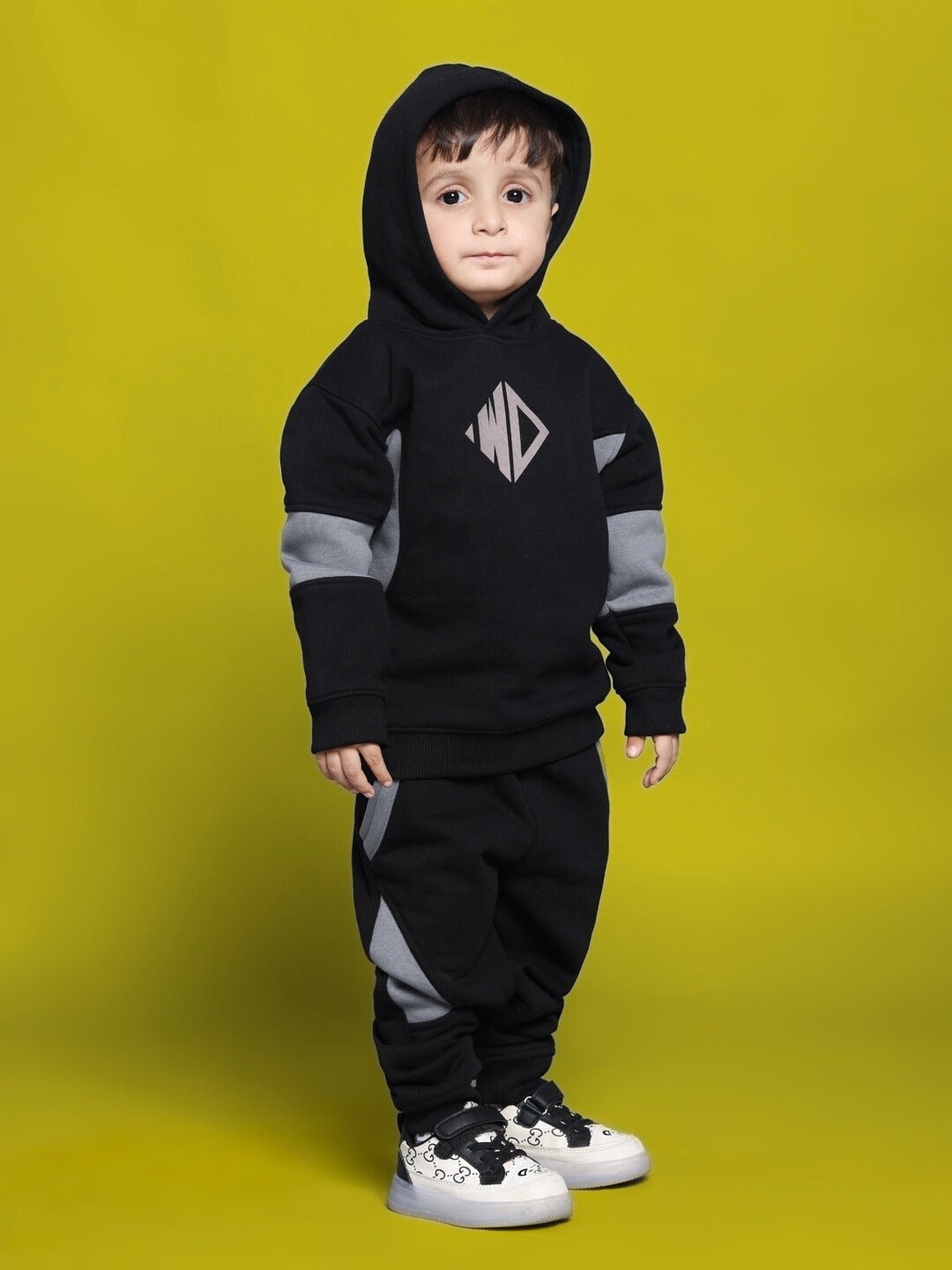 WD GORBCORE FLEECE CO - ORD FOR BOYS GIRLS BLACK GREY - KIDS CO - ORD SET