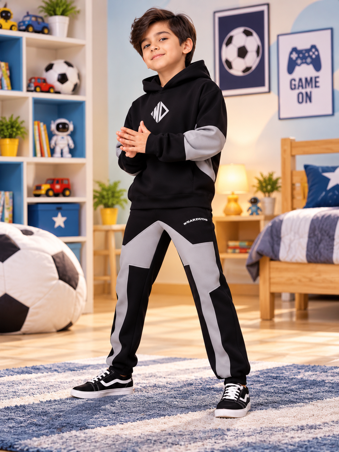 WD GORBCORE FLEECE PANT FOR BOYS GIRLS BLACK - Wearduds, view 5