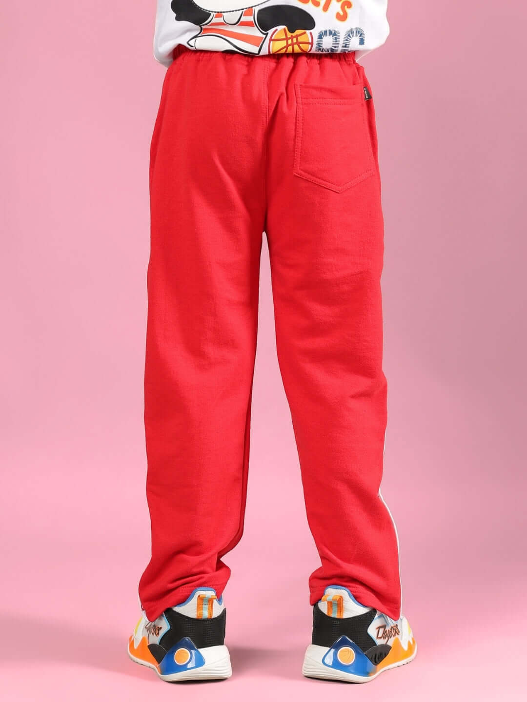 EZEL Jogger for Boys & Girls in Red, comfortable and customizable fit, perfect for casual wear.