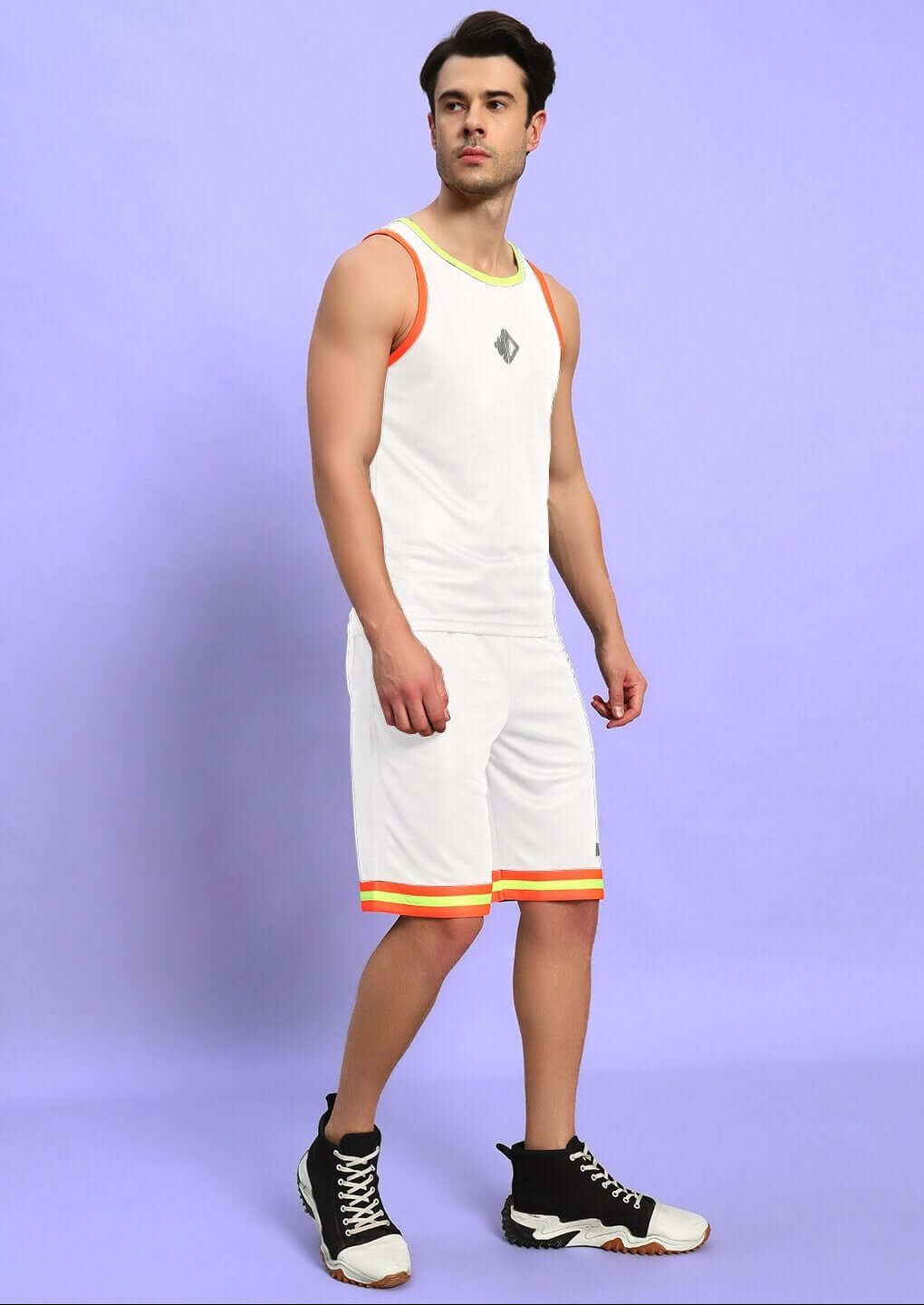 Wearduds JORDAN GYM REGULAR FIT T-SHIRT WHITE - Men's Sleeveless T-shirt