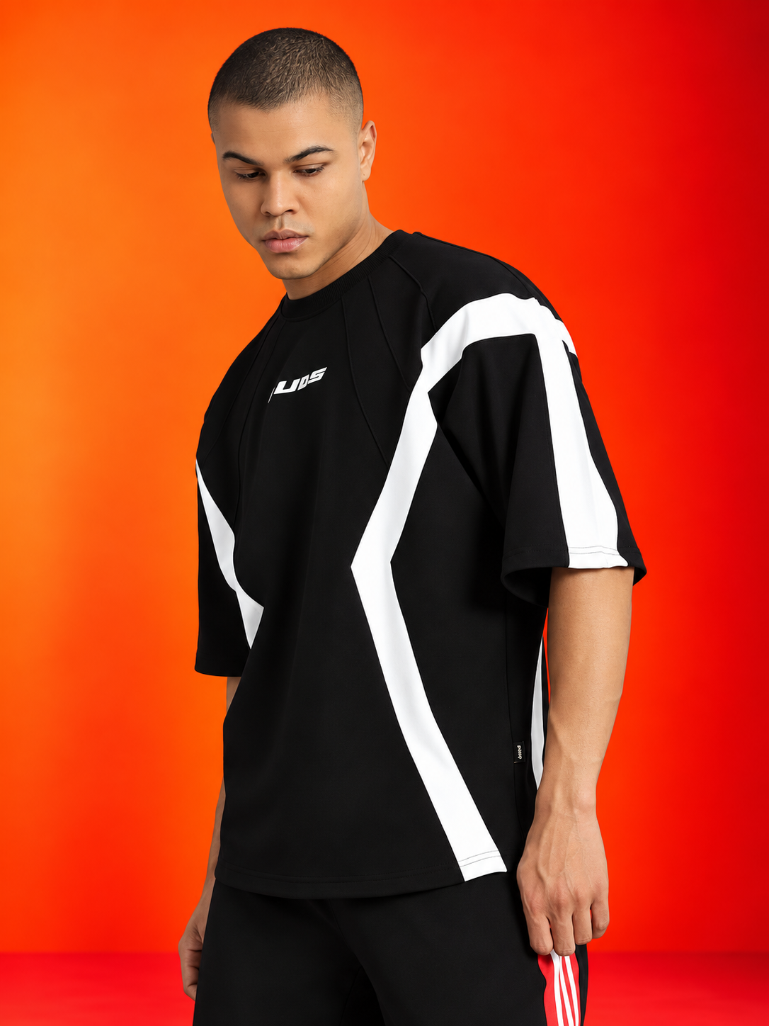 WILD FORCE OVER-SIZED T-SHIRT BLACK-WHITE