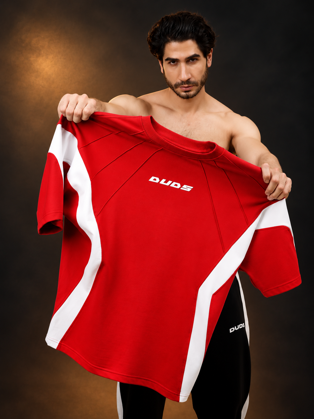 WILD FORCE OVER-SIZED T-SHIRT RED WHITE
