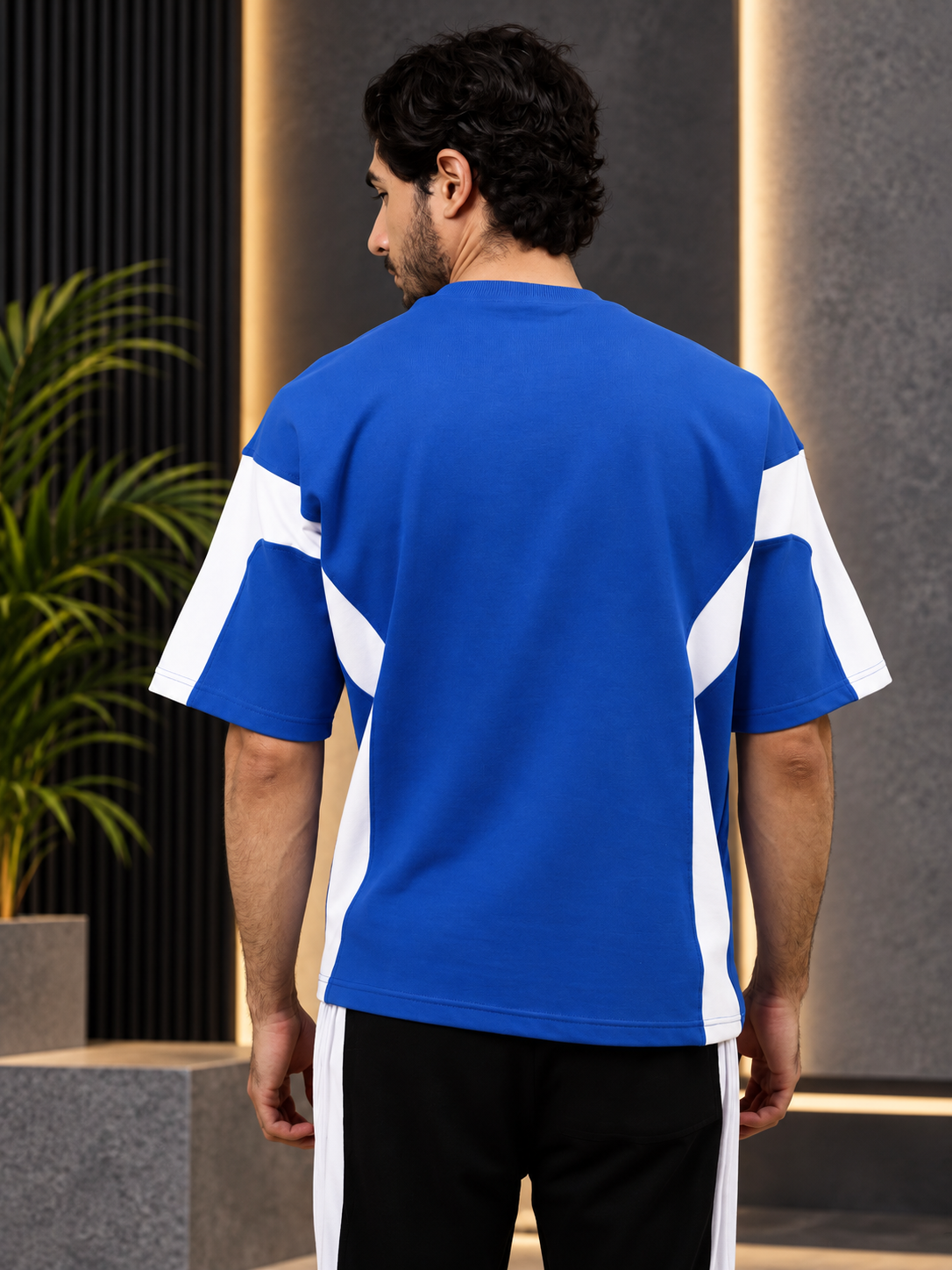 WILD FORCE OVER-SIZED T-SHIRT ROYAL BLUE WHITE
