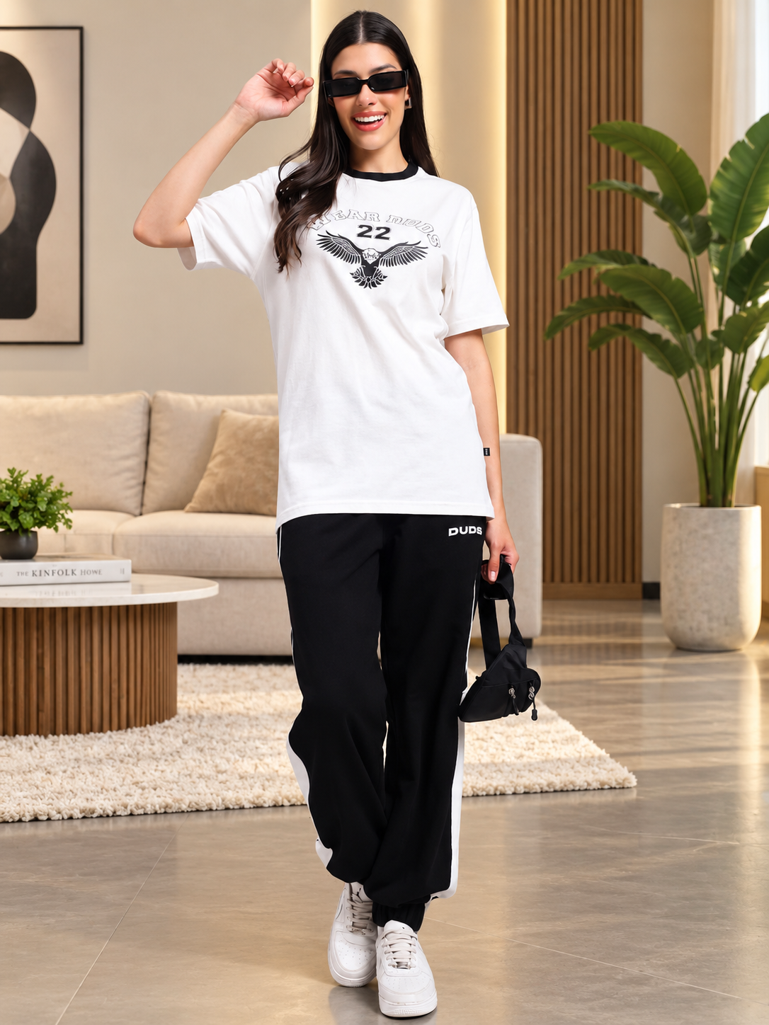 WOMEN EAGLE WINGS REGULAR FIT T-SHIRT WHITE