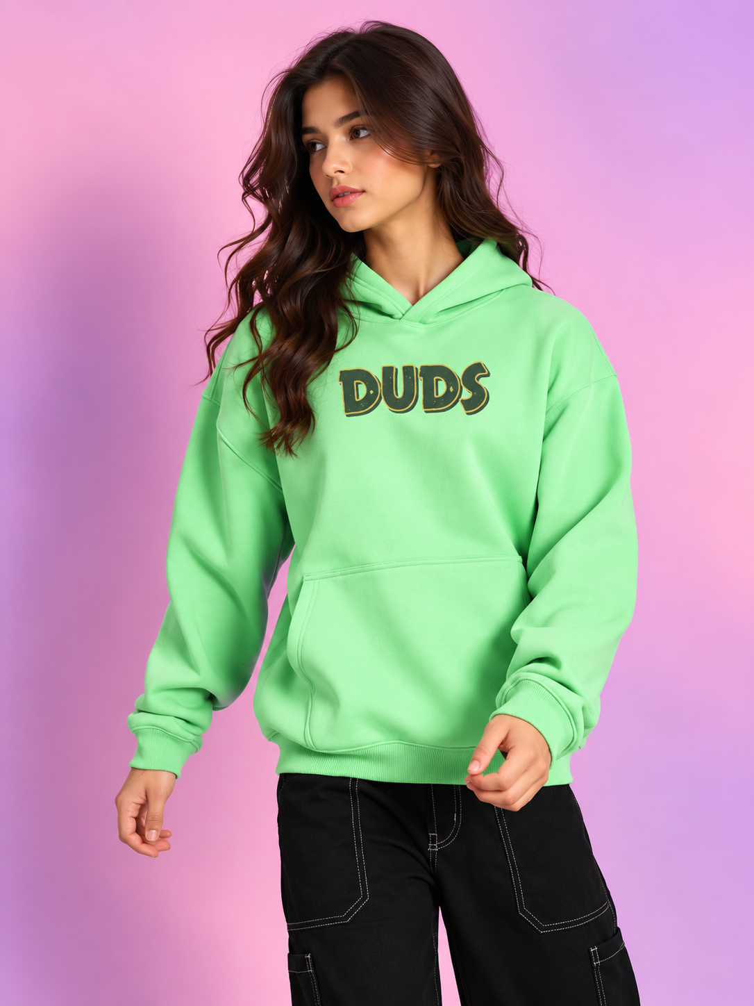 WOMEN JUDY NICK ZOOTOPIA FLEECE HOODIE GREEN