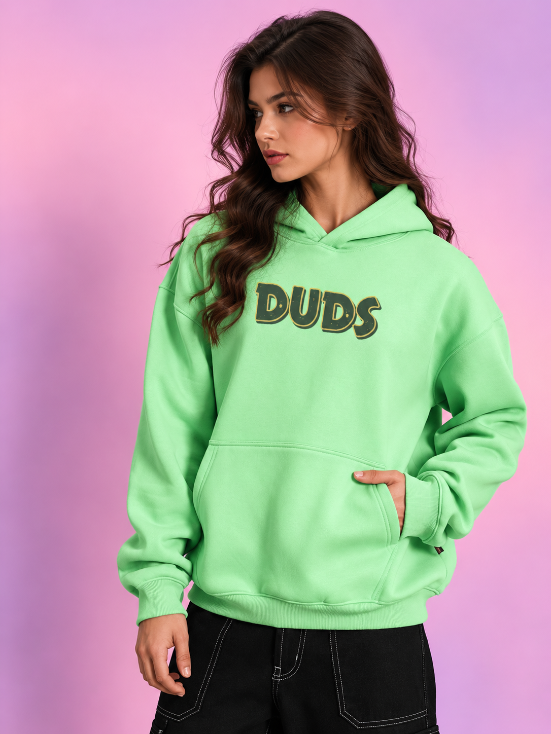 WOMEN JUDY NICK ZOOTOPIA FLEECE HOODIE GREEN