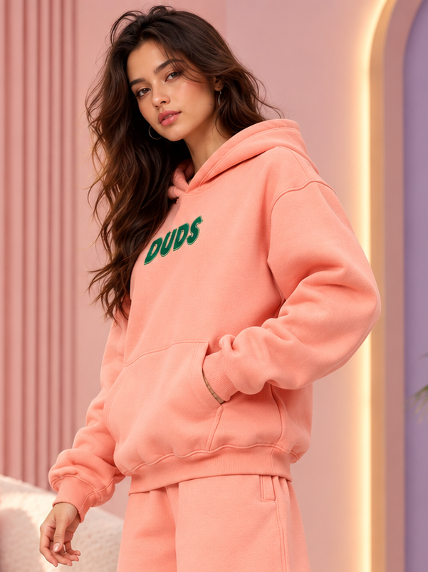 WOMEN JUDY NICK ZOOTOPIA FLEECE HOODIE PEACH