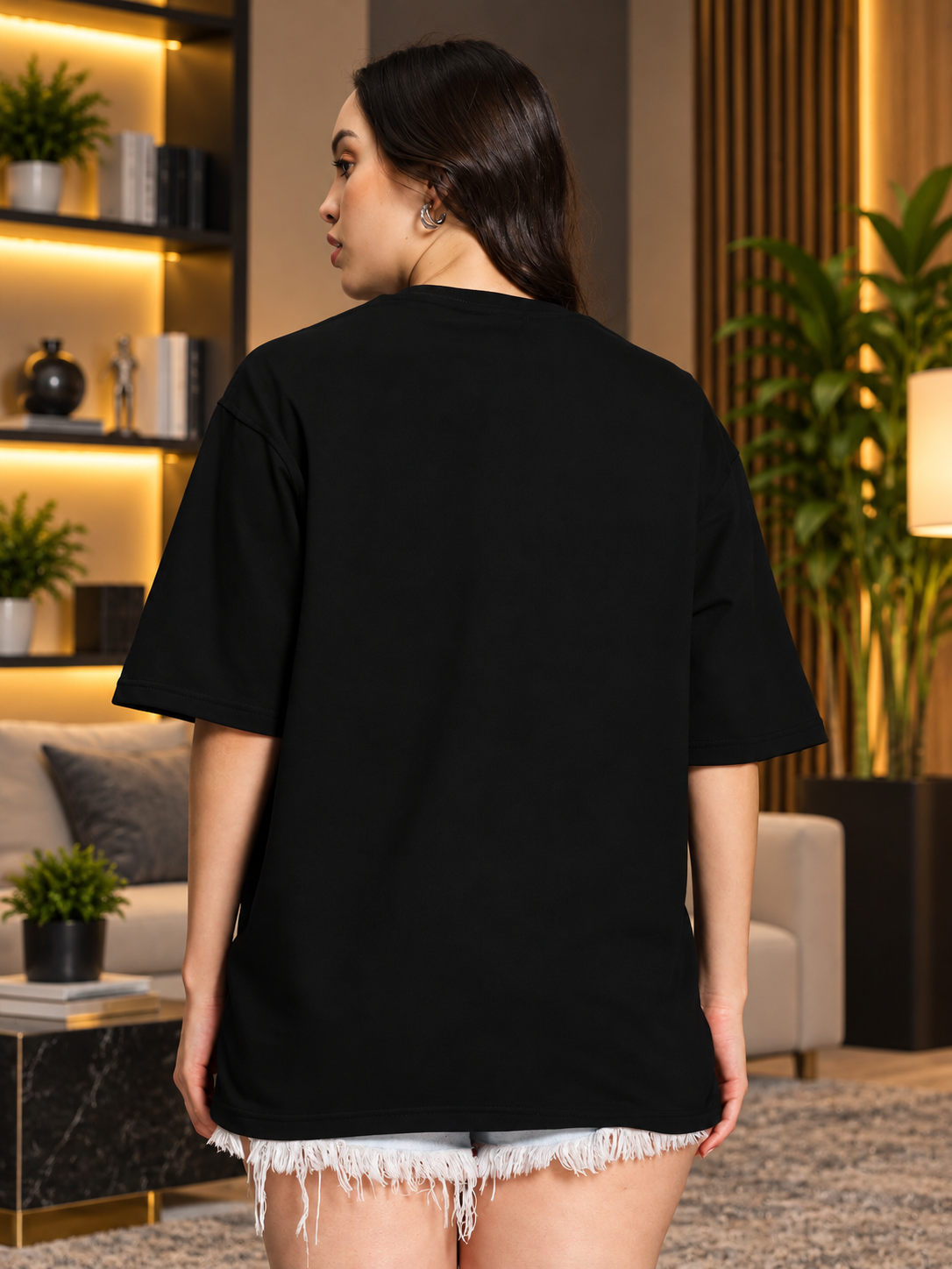 WOMEN'S ALLONZO OVER-SIZED T-SHIRT BLACK