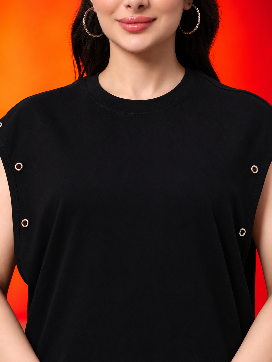 WOMENS ALVEN OVERSIZED T-SHIRT BLACK - Wearduds, view 5