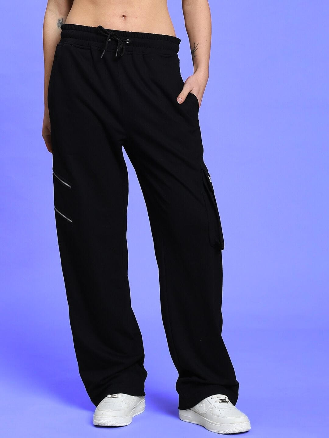 WOMEN'S AMISHA CO-ORD SET BLACK, comfortable and stylish pants from WEAR DUDS, crafted with premium-quality breathable fabric.