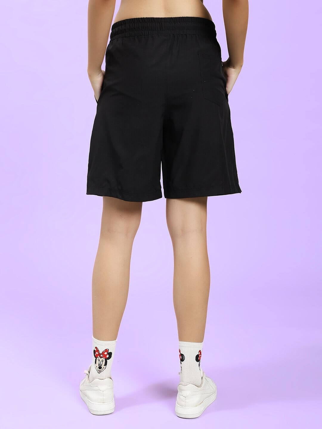 WOMEN CHAMPION ZONE FRONT PLATED SHORTS BLACK - SHORTS