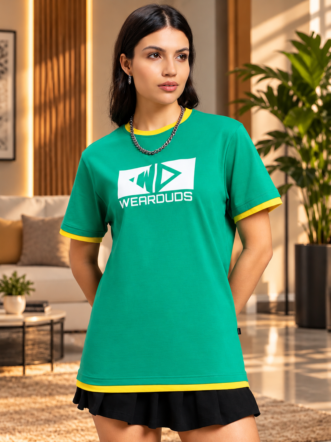 WOMENS ELMER REGULAR FIT T-SHIRT GREEN
