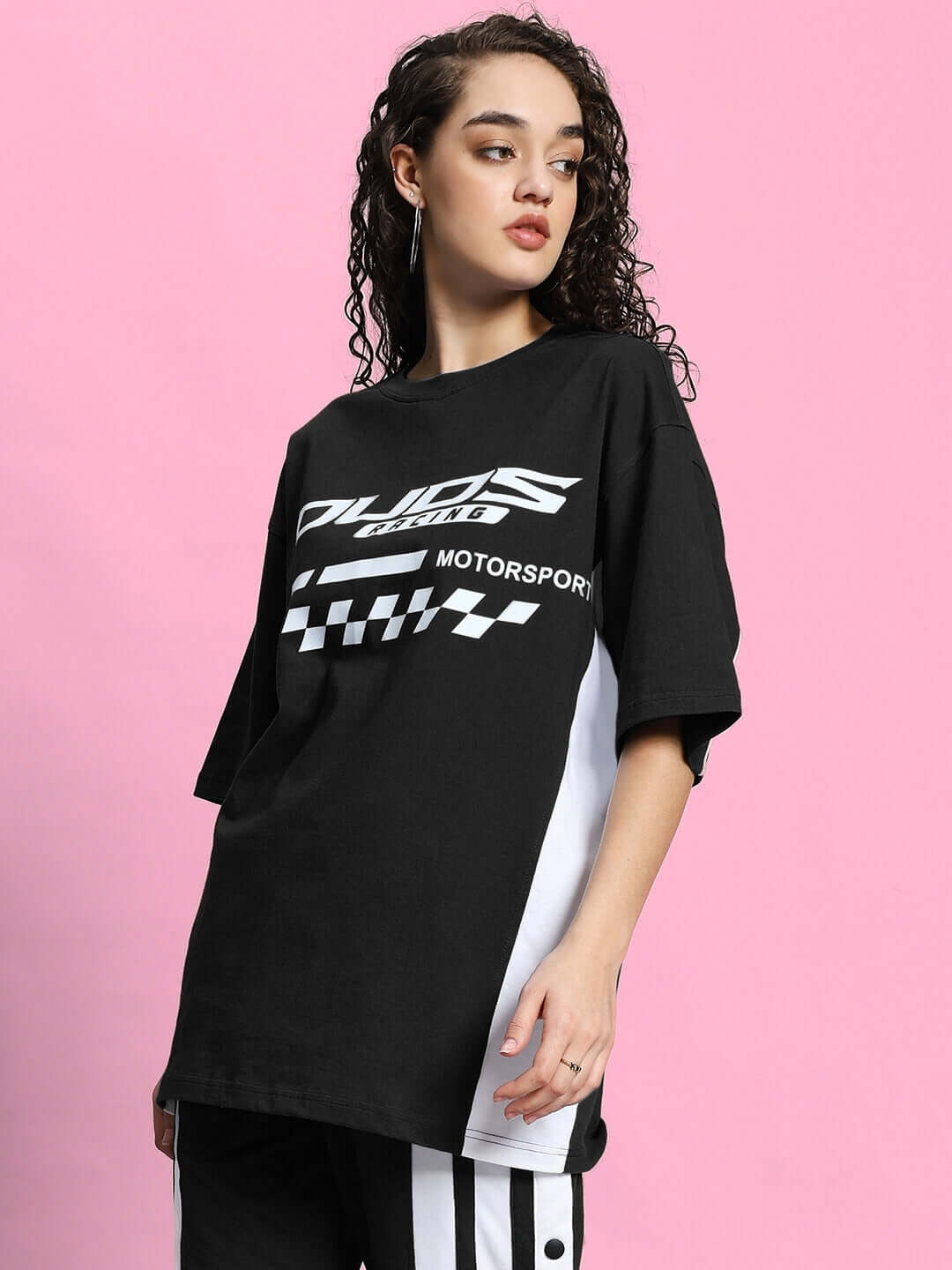 WOMEN'S INDY OVER-SIZED CLASSIC T-SHIRT BLACK featuring premium heavy gauge fabric with stylish design.