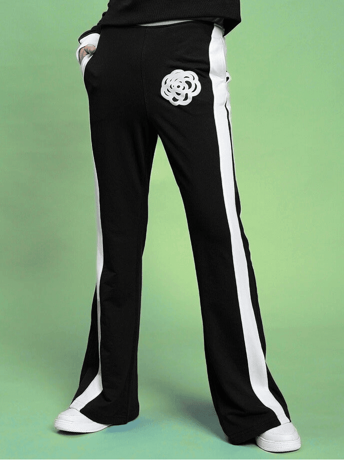 WOMEN'S JESSFLICK RELAXED FIT JOGGER BLACK - WHITE - JOGGER