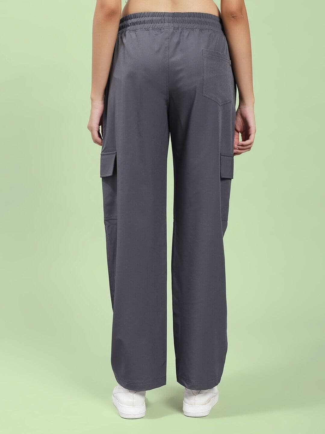 WOMEN JIMMY RELAXED FIT MULTI POCKET JOGGER DARK GREY - JOGGER