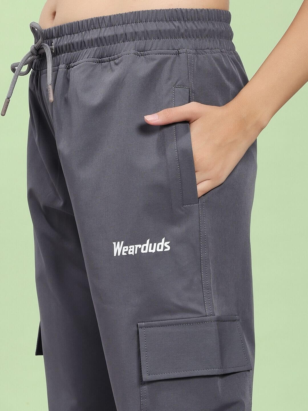 WOMEN JIMMY RELAXED FIT MULTI POCKET JOGGER DARK GREY - JOGGER
