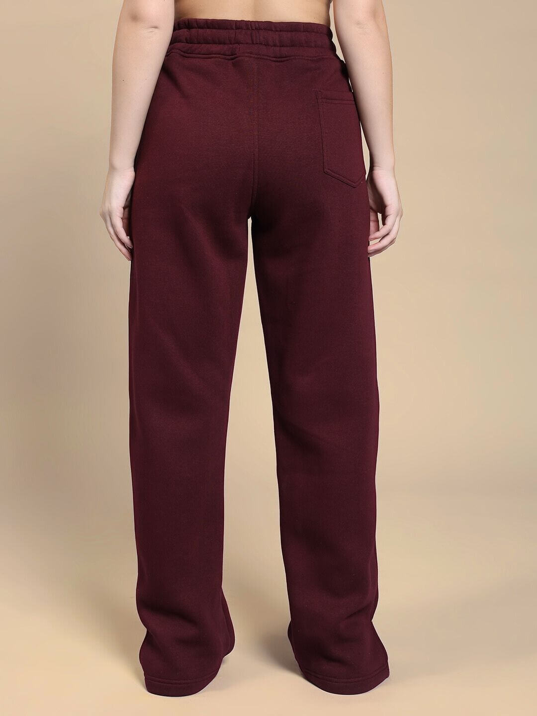 WOMEN SKODA COTTON FLEECE JOGGER MAROON - JOGGER