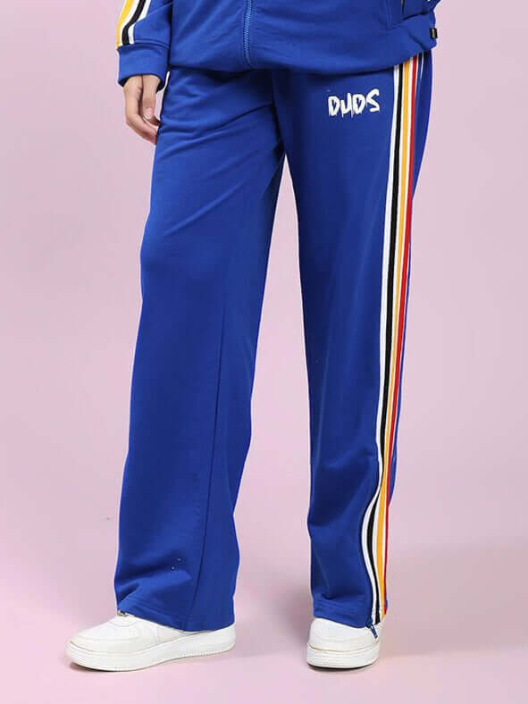 WOMEN MODERN EDGE MULTI - STRIPE JOGGER ROYAL BLUE - JOGGER