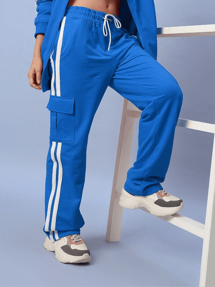 WOMENS SCOTIA STRIPE JOGGERS ROYAL BLUE - JOGGER