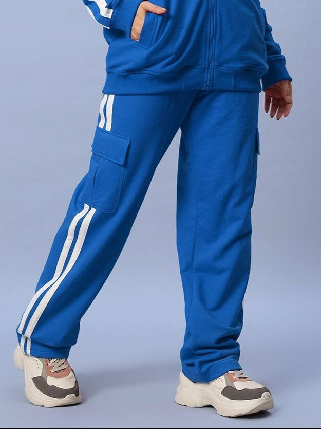 WOMENS SCOTIA STRIPE JOGGERS ROYAL BLUE - JOGGER