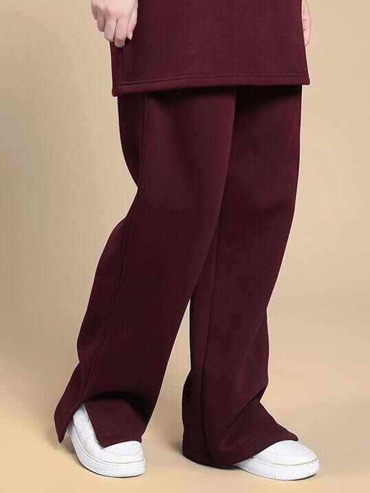 WOMEN SKODA COTTON FLEECE JOGGER MAROON - JOGGER