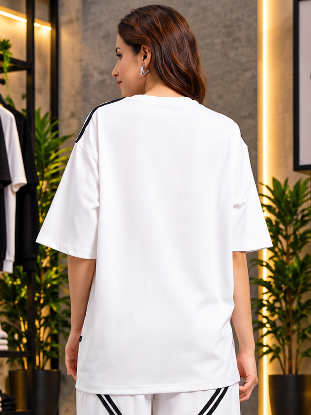 WOMEN'S STAR JUMPER OVER-SIZED T-SHIRT OFF WHITE - Wearduds, view 3