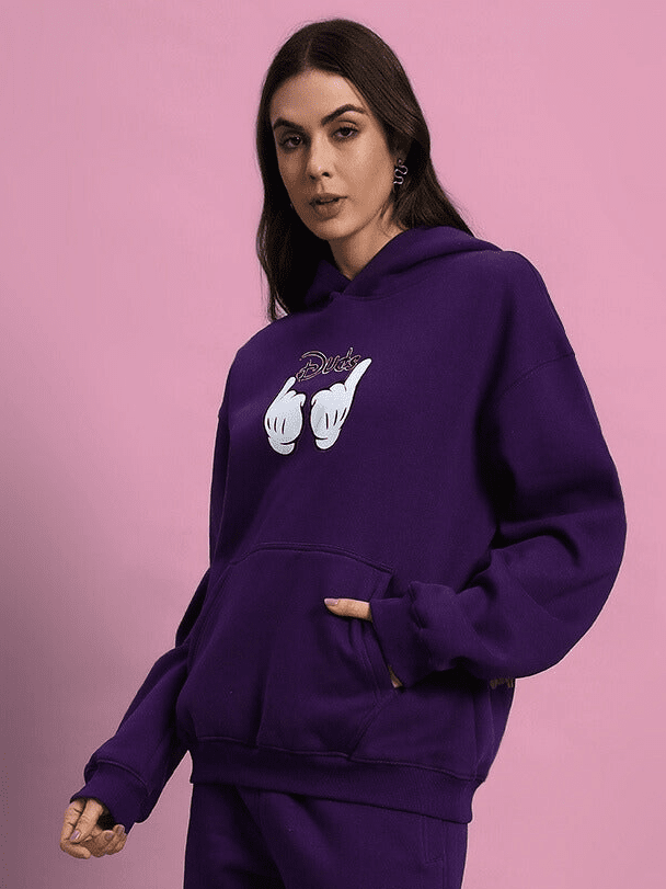 WOMEN SUPREME FLEECE HOODIE PURPLE - WOMEN'S HOODIE