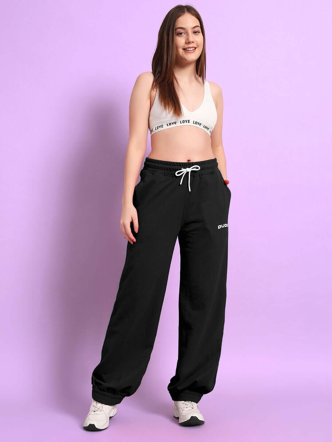 WOMENS AUSTRIAN RELAXED-FIT JOGGERS BLACK for comfort and style in athleisure fashion.