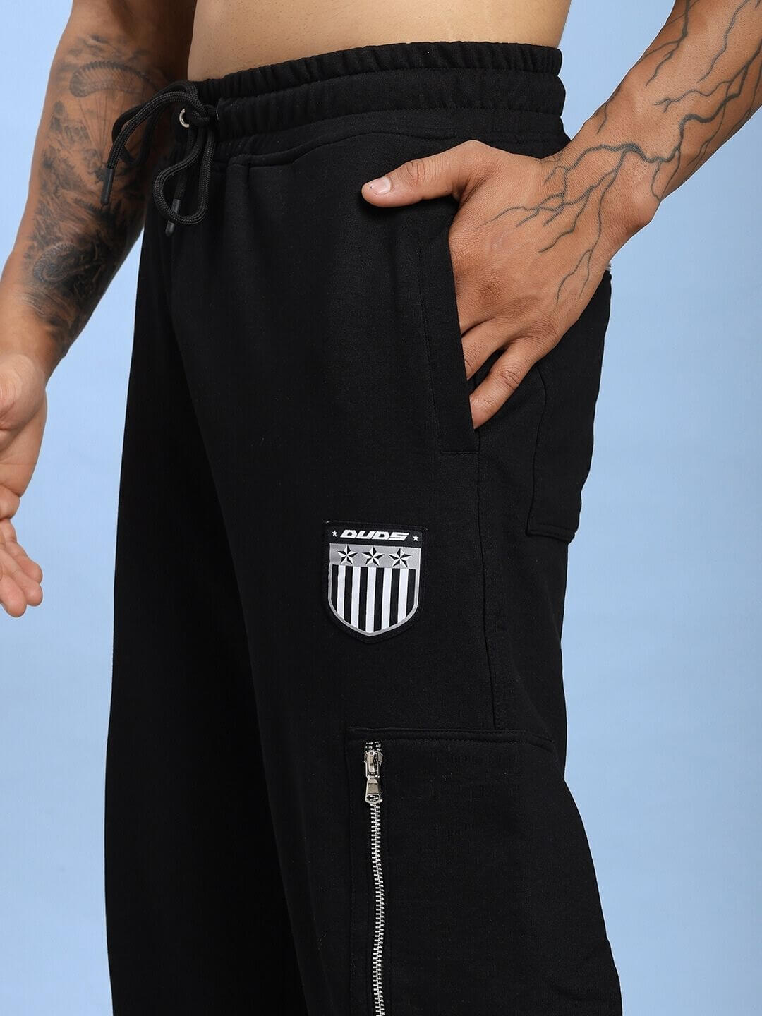 ZIP TECH PREMIUM CARGO IN BLACK showcasing water-resistant fabric and tactical design elements in sleek black.