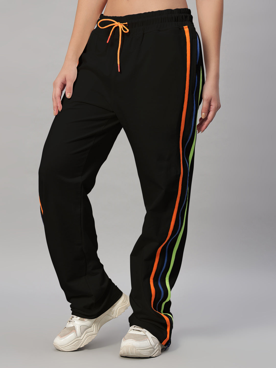 WOMEN'S IMPERIAL SIDE ZIPPER JOGGERS (BLACK)