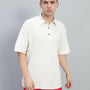 Brocade Polo T-Shirt (Off White)
