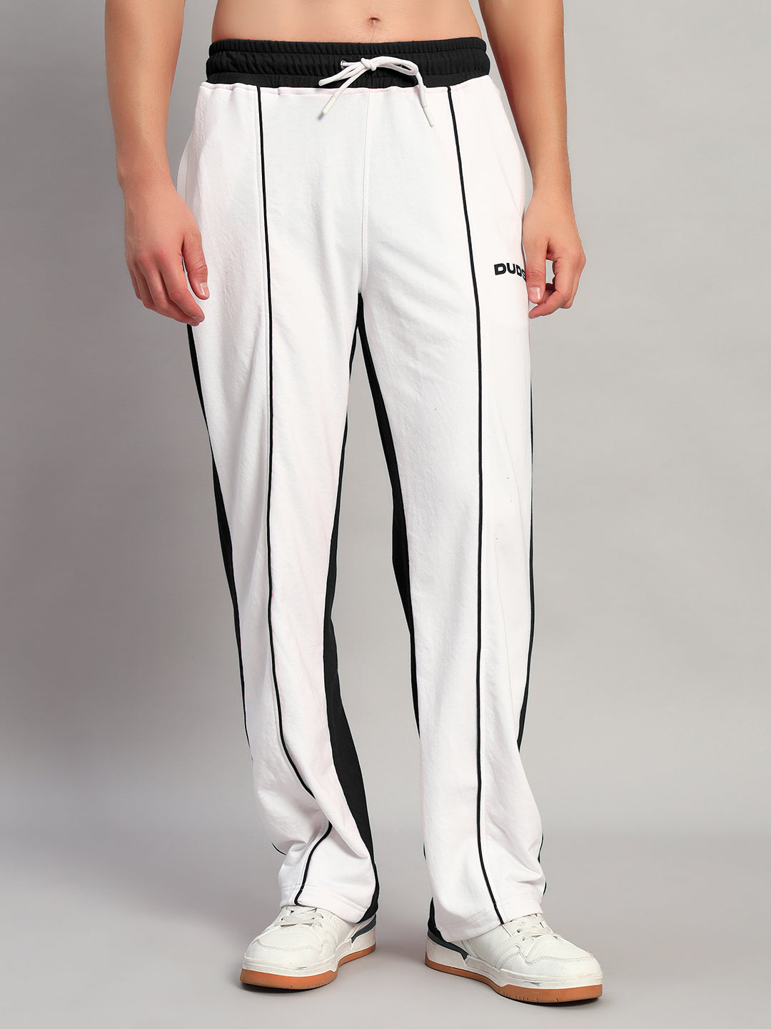LAGOON RELAXED FIT JOGGERS (WHITE BLACK)