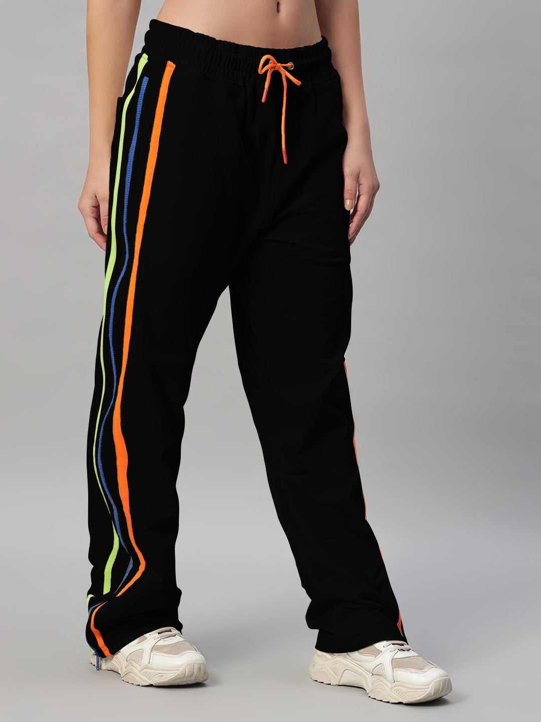 WOMEN'S IMPERIAL SIDE ZIPPER JOGGERS (BLACK)