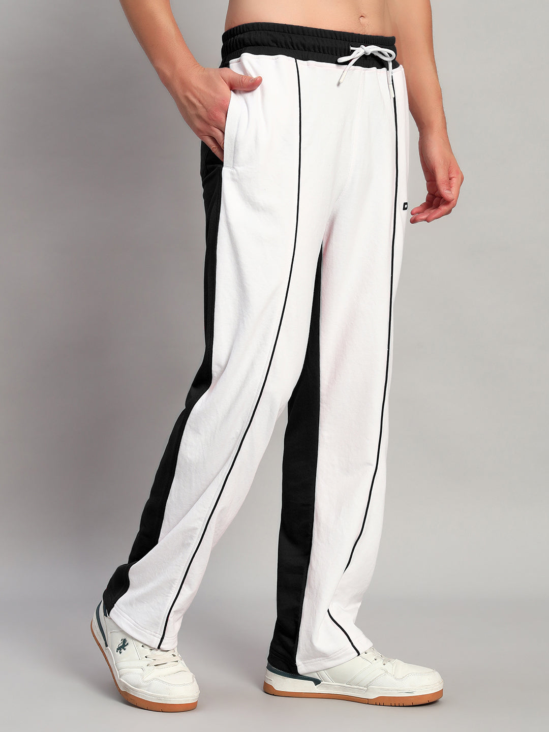 LAGOON RELAXED FIT JOGGERS (WHITE BLACK)